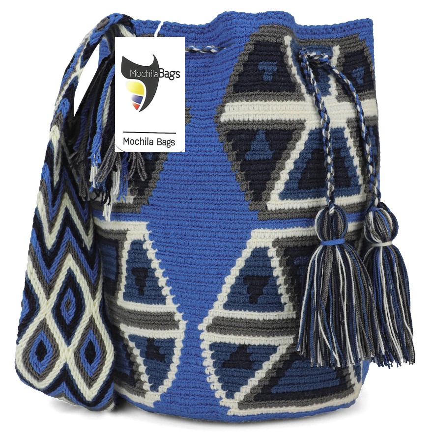 Blue Pattern Wayuu Bag